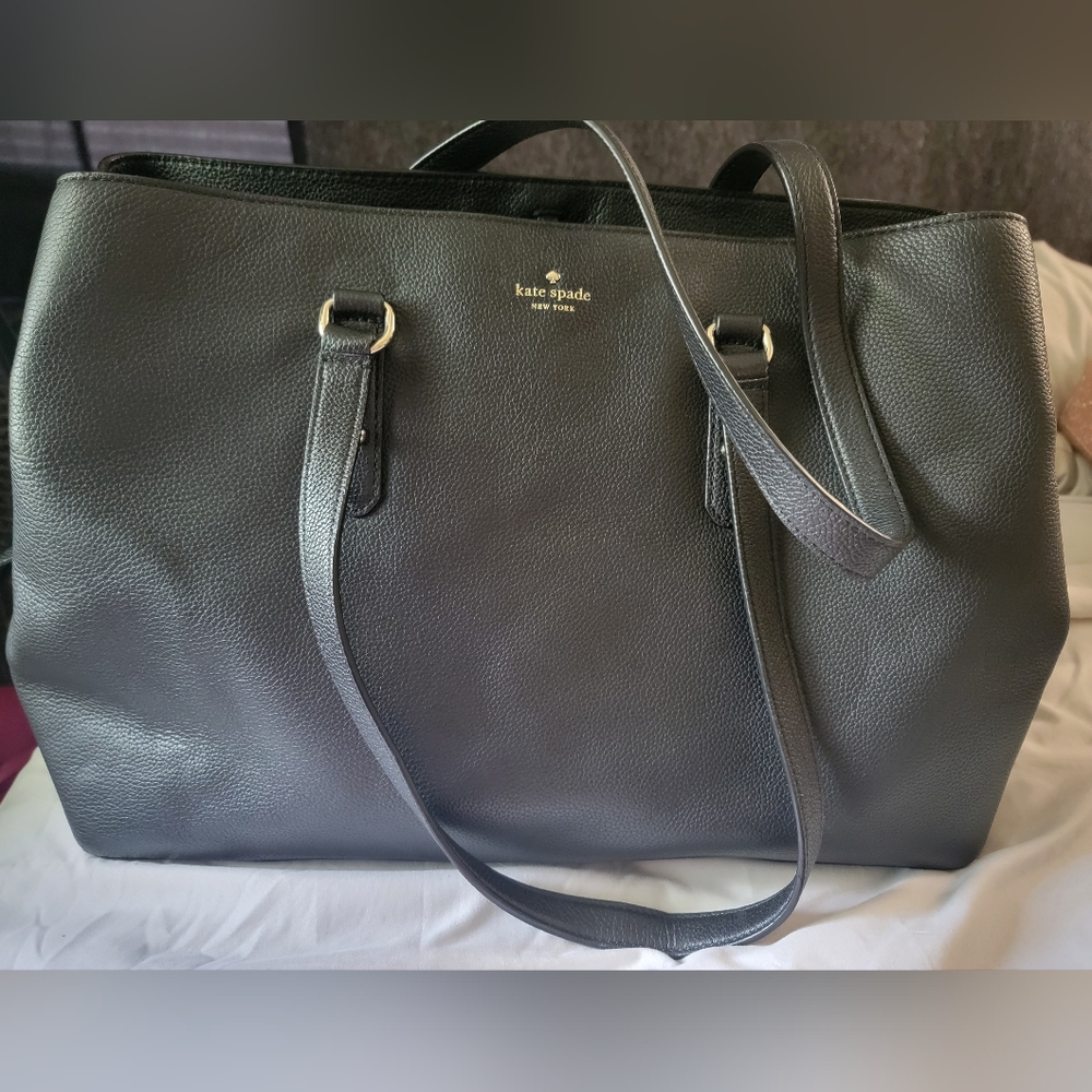 Black Leather Kate Spade purse and matching wallet